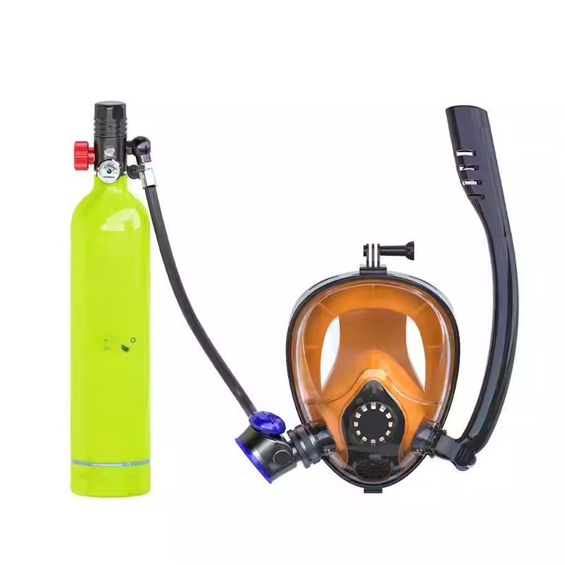 Freediving Mask Set - Tauchset mit Maske, Schnorchel, tragbarem Sauerstoff-Atemgerät,