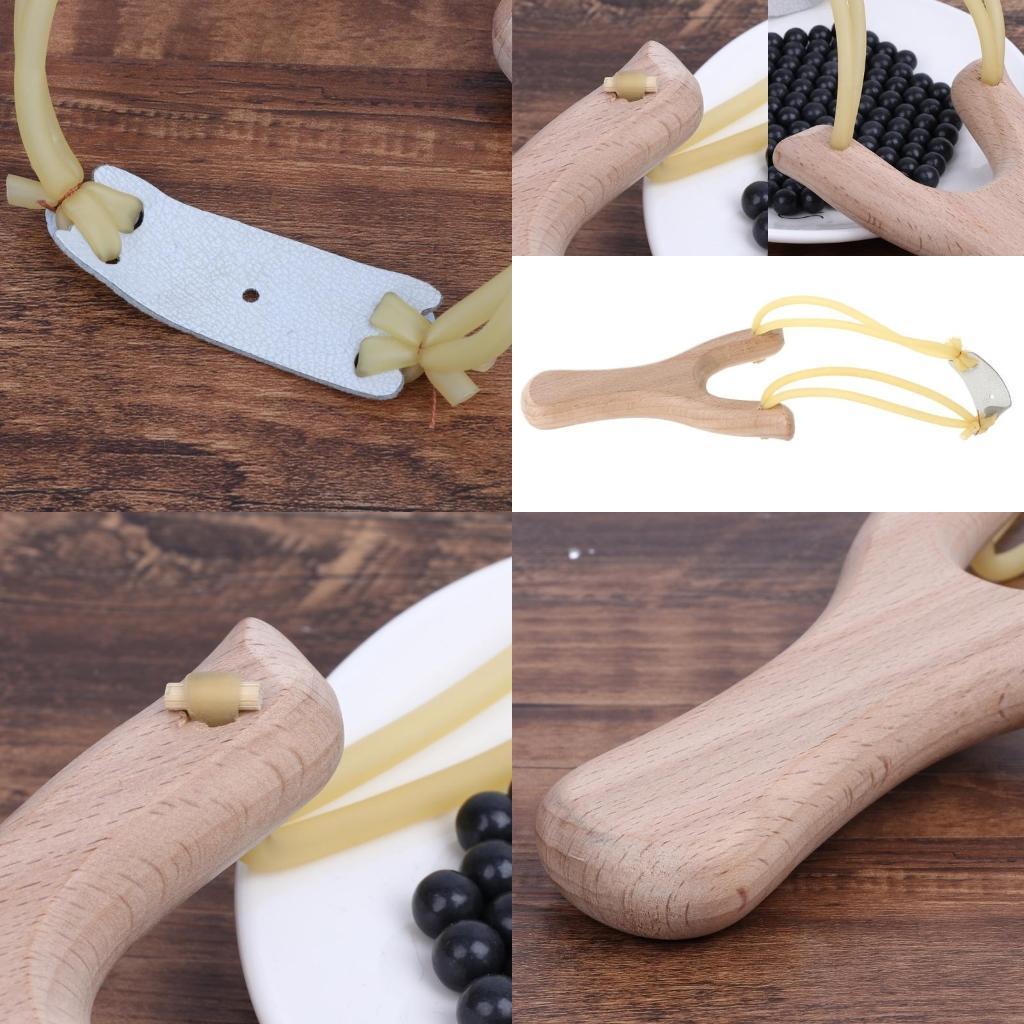 Speargun Rubber Band - Naturholzschleuder mit Gummiband, Outdoor-Jagd, Sportspiele,