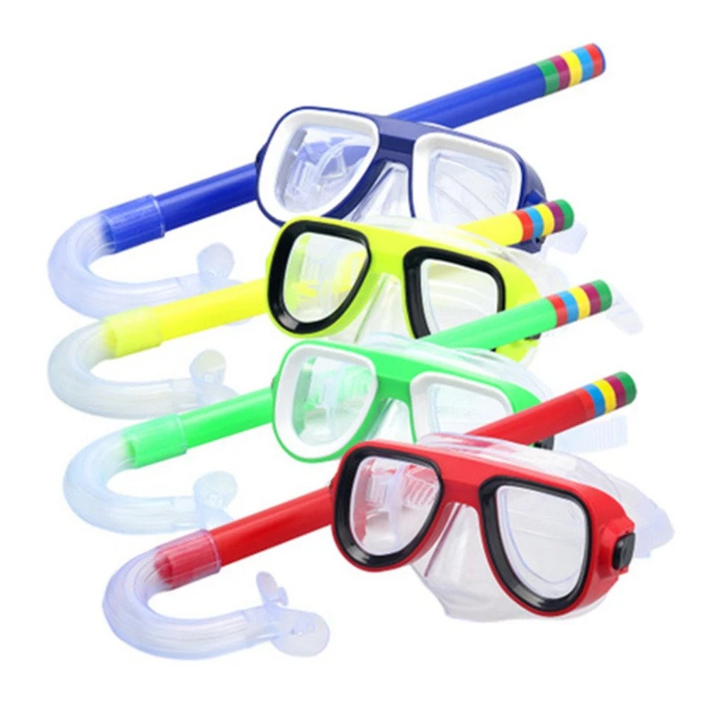 Freediving Mask Set - Kinder-Schnorchelset Tauchermaske Schwimmbrille mit Antibeschlag-Beschichtung und
