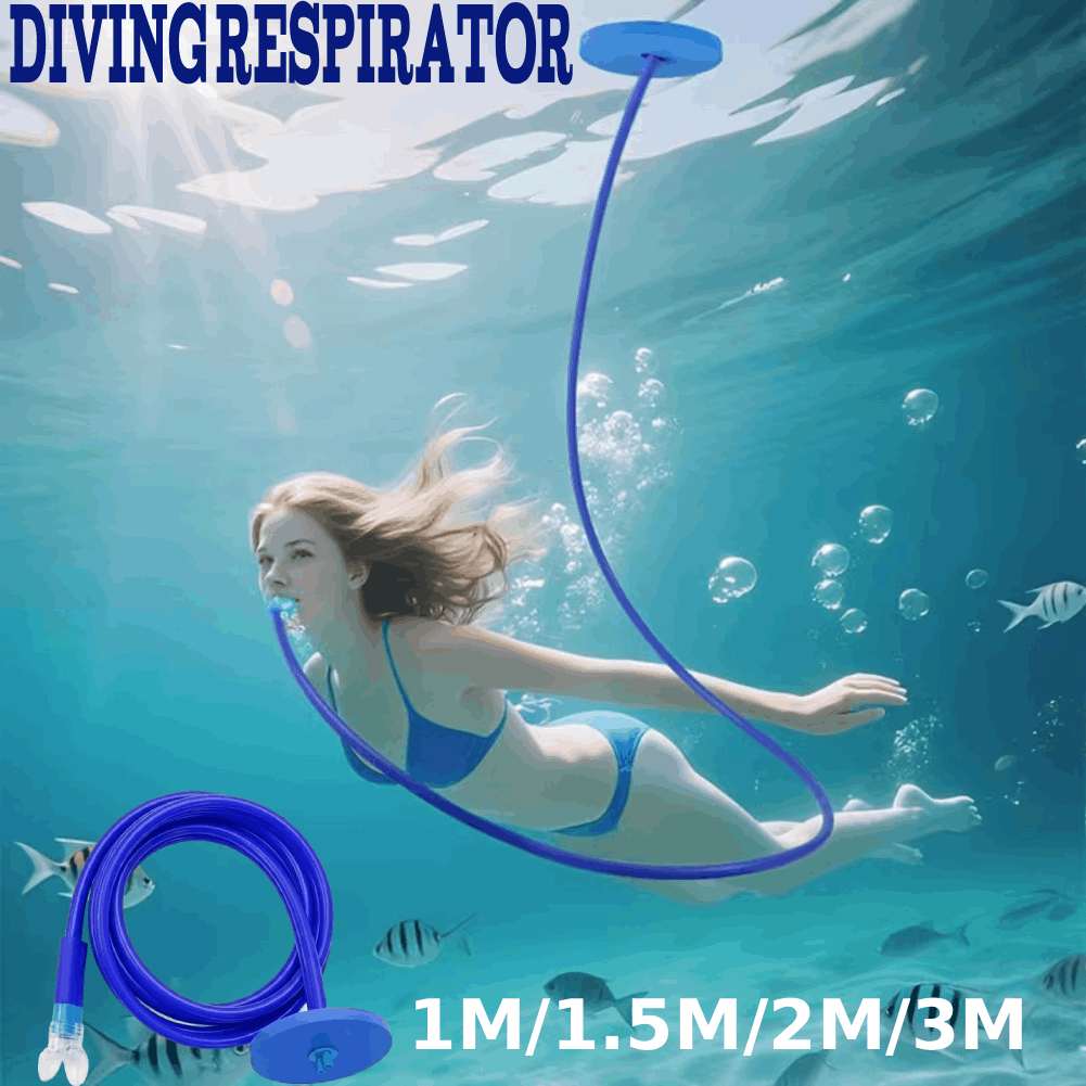 Aquatic Diving - Freestyle-Tauch-Schnorchelrohr mit Schwimmboje, auslaufsicherer Verschluss, weiches