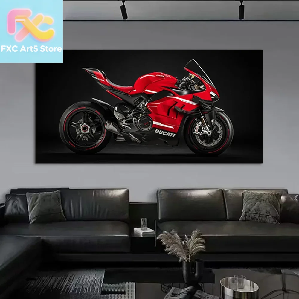 Aqua Sports Club - 1 Stück Rahmenloser Klassischer Vintage-Wandkunstdruck Motocross