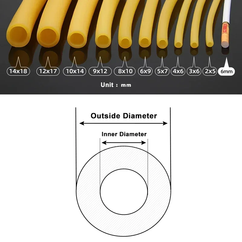 1 ~ 10 m Naturlatex-Gummischlä – Speargun Rubber Band Bewertung und Preis